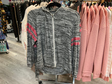 Load image into Gallery viewer, 🐴Grey Zip Up w/Pink Arm Stripe
