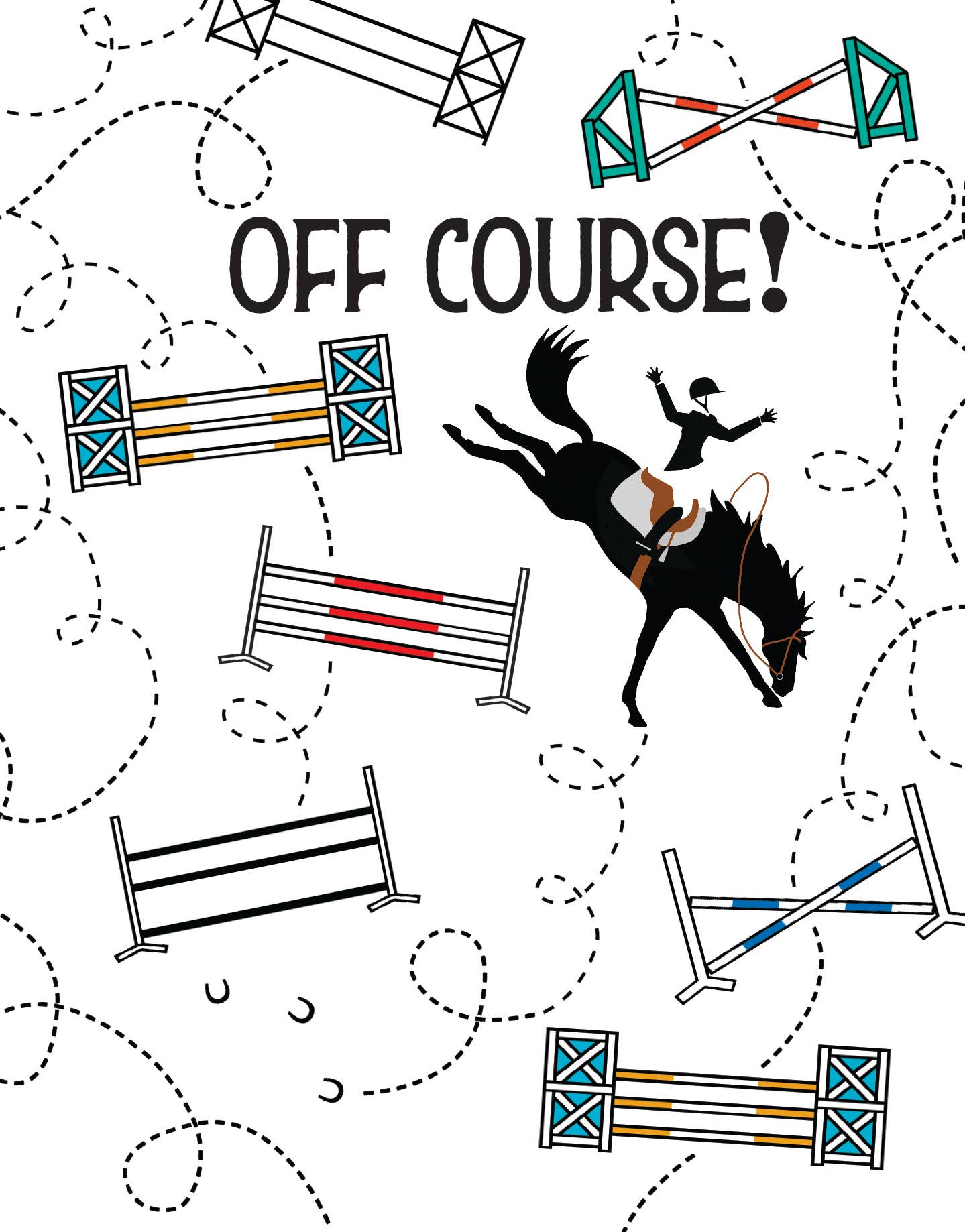 Horse Birthday Card: Off Course...but on course for a... ~ N