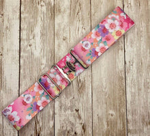 Load image into Gallery viewer, 1.5" Equestrian Surcingle Elastic Belt - White Poppy Flowers