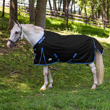 Load image into Gallery viewer, TuffRider Comfy-Fit Medium Weight Standard Neck Ripstop Turnout Blanket w/ Adjustable Neck Opening- 1200D, 200 GSM