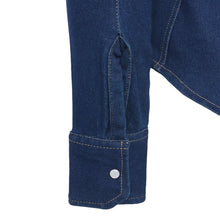 Load image into Gallery viewer, TuffRider Cody Ladies Western Denim Shirt with Covered Zip Closure and Decorative Pearl Snaps