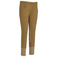 Load image into Gallery viewer, TuffRider Children's Unifleece Pull-On Stretch Fleece Knee Patch Winter Breeches