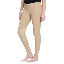 Load image into Gallery viewer, TuffRider Ladies Ribb Lowrise Pull-On Knee Patch Breeches