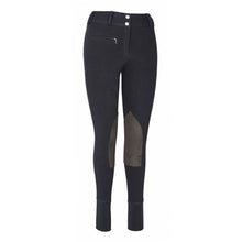 Load image into Gallery viewer, TuffRider Ladies Cotton Lowrise Wide Waistband Knee Patch Breeches