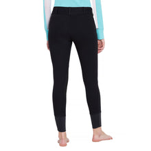 Load image into Gallery viewer, TuffRider Ladies Ribb Lowrise Wide Waistband Knee Patch Breeches
