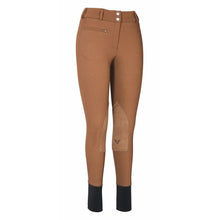 Load image into Gallery viewer, TuffRider Ladies Ribb Lowrise Wide Waistband Knee Patch Breeches