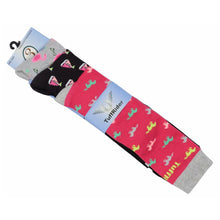 Load image into Gallery viewer, TuffRider Ladies Flamingo/Boat/Horse Knee Hi Socks - 3 Pack