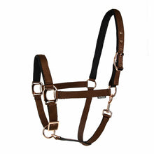 Load image into Gallery viewer, Lettia Rosegold Padded Leather Breakaway Halter