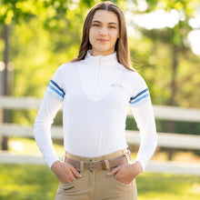Load image into Gallery viewer, Equine Couture Gradient Long Sleeve Show Shirt w/ Arm Stripes