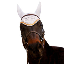 Load image into Gallery viewer, Equine Couture Fly Bonnet with Gold Chain