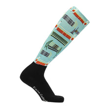 Load image into Gallery viewer, Equine Couture Ladies OTC Boot Socks- Painted Jumps