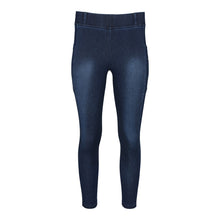 Load image into Gallery viewer, Equine Couture Ladies Denim Full Seat Silicon Tights with Phone Pocket