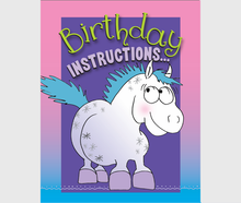 Load image into Gallery viewer, Horse Birthday Card: Birthday Instructions