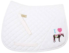 Load image into Gallery viewer, AE TuffRider I Heart Pony Girl Saddle Pad