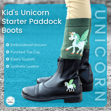 Load image into Gallery viewer, TuffRider Children's Unicorn Starter Front Zip Paddock Boots