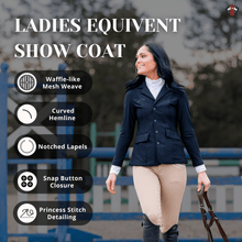 Load image into Gallery viewer, Equine Couture Women EquiVent 4-Snap Button Show Coat