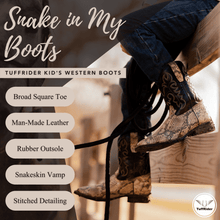 Load image into Gallery viewer, TuffRider Children's Black Snake in My Boot Western Leather Boots