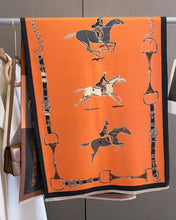 Load image into Gallery viewer, 🎁AWST Int'l Hunter Horses Acrylic Cashmere Scarf