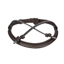 Load image into Gallery viewer, Henri de Rivel Pro Wide Padded Raised Fancy Stitched Noseband For Mono Crown Bridle