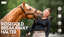 Load image into Gallery viewer, Lettia Rosegold Padded Leather Breakaway Halter