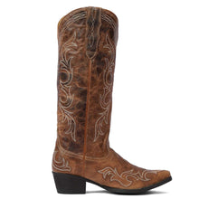 Load image into Gallery viewer, TuffRider Women Cody Embroidered Leather Snip Toe Western Boots