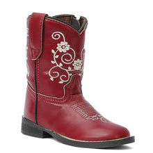 Load image into Gallery viewer, TuffRider Toddler Fire Red Floral Western Boot