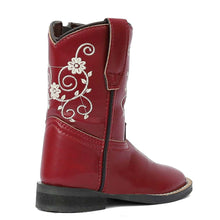 Load image into Gallery viewer, TuffRider Toddler Fire Red Floral Western Boot