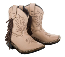 Load image into Gallery viewer, TuffRider Youth Tan Fringe Bootie