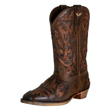 Load image into Gallery viewer, TuffRider Women Jackson Embroidered Leather Square Toe Western Boots