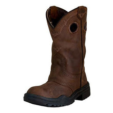 Load image into Gallery viewer, TuffRider Women Leigh Embroidered Barbwire Leather Round Toe Western Boots
