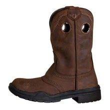Load image into Gallery viewer, TuffRider Women Leigh Embroidered Barbwire Leather Round Toe Western Boots