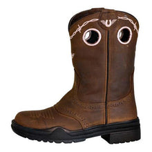 Load image into Gallery viewer, TuffRider Youth Yosemite Barbed Wire Embroidered Round Toe Western Boots