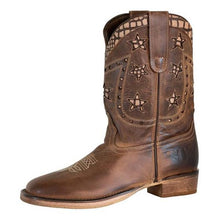 Load image into Gallery viewer, TuffRider Children Rocky Mountain Star Snake Printed Square Toe Western Boots