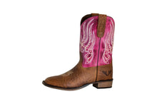 Load image into Gallery viewer, TuffRider Children Arches Flame Embroidered Pink Shaft Square Toe Western Boots
