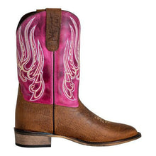 Load image into Gallery viewer, TuffRider Toddlers Arches Flame Embroidered Pink Shaft Square Toe Western Boots