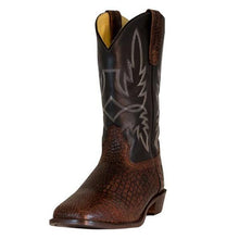 Load image into Gallery viewer, TuffRider Men's Grant Leather Printed Wide Square Toe Western Boots