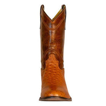 Load image into Gallery viewer, TuffRider Men's Norris Leather Print Wide Round Toe Western Boots