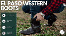 Load image into Gallery viewer, TuffRider Men's El Paso Leather Embroidered Round Toe Western Boots