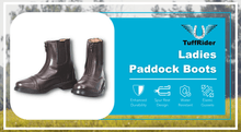 Load image into Gallery viewer, TuffRider Women Starter Synthetic Leather Front Zipper Paddock Boots