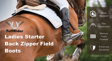 Load image into Gallery viewer, TuffRider Ladies Starter Back Zip Field Boots in Synthetic Leather