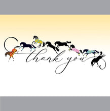 Load image into Gallery viewer, Horse Thank You Card: Galloping Horses