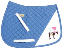 Load image into Gallery viewer, AE TuffRider I Heart Pony Girl Saddle Pad