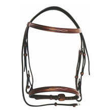 Load image into Gallery viewer, Henri de Rivel Advantage Fancy Raised Snaffle Bridle With Laced Reins