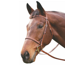 Load image into Gallery viewer, Henri de Rivel Advantage Plain Raised Snaffle Bridle With Laced Reins