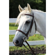 Load image into Gallery viewer, Henri de Rivel Advantage Plain Raised Snaffle Bridle With Laced Reins