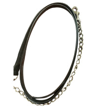 Load image into Gallery viewer, Henri de Rivel Pro Collection Leather Lead with 24" Solid Brass Chain