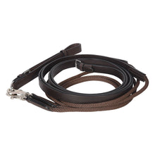 Load image into Gallery viewer, Henri de Rivel Advantage Draw Reins - Rounded Nylon / Leather Snap