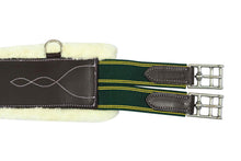 Load image into Gallery viewer, Henri de Rivel Anatomic Jumping Belly Guard Girth with Sherpa Fleece