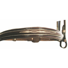 Load image into Gallery viewer, Henri de Rivel Pro Mono Crown Fancy Bridle with Patent Leather Piping and Laced Reins