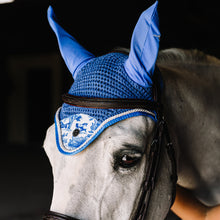 Load image into Gallery viewer, Dapplebay Equestrian Toile Fly Veil-Blue/White